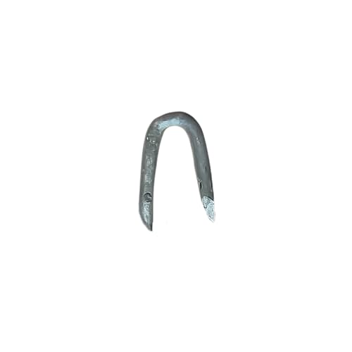 Nuvo Iron ¾ Inch x 14 Gauge Galvanized U-Shaped Fence Wire Staples (for Poultry, Wire Mesh & Woven Fencing) - 1 LB.
