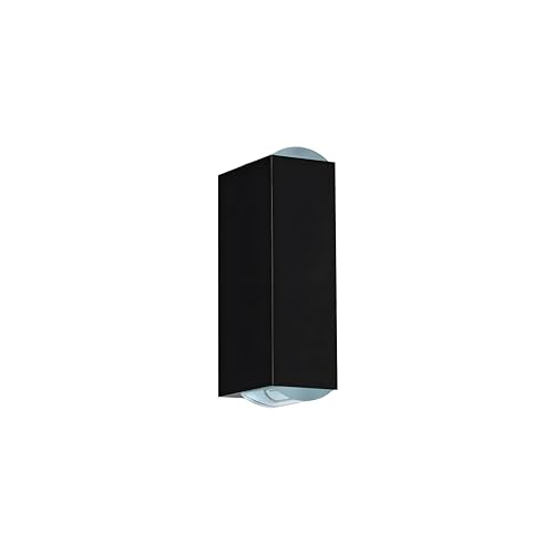 Image of Bofea-Outdoor Waterproof Wall Sconce Black Aluminum Construction with Dual Up /Down LED Lights Outside Wall Lights Ideal for Patio, Garden, and Porch Lighting(One Main Beam Up and Down)