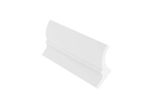 Vente-unique-Juego de 3 cornisas para el techo de poliestireno Ancho 290 x Alt. 7 cm blanco - ANTECA