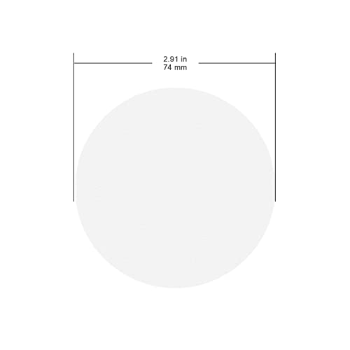 Image of FunChem Qualitative Filter Paper Circles, 74 mm Diameter Cellulose Lab Filter Paper, 20 Micron Particle Retention, Medium Flow Filtration Speed, Pack of 100