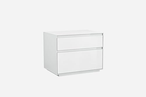 Whiteline Modern Living Malibu Contemporary Night Stand in High Gloss