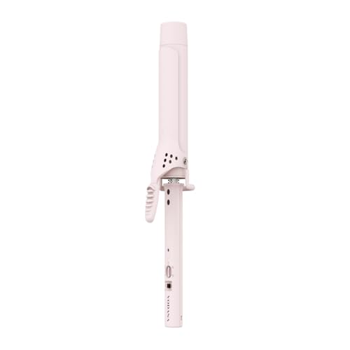 Image of VODANA Professional GlamWave Ceramic Curling Iron, Long-Lasting Natural Curls, Instant Heat, Hair Curler, Curling Wand, Available in USA (1.6 inch, Powder Pink)