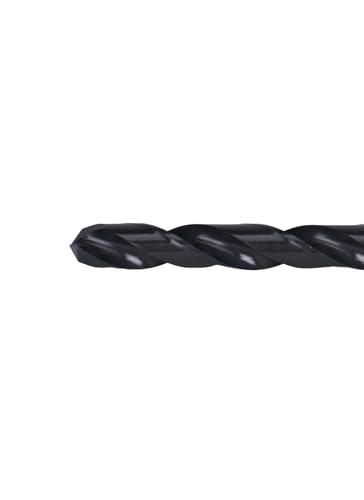 Image of Century Drill & Tool 24131 Pro Grade Black Oxide Drill Bit, 31 /64 inch, Pro | Straight shank, 5-7 /8 inch overall length, 135 point, cuts steel, wood & plastic, 135 split point