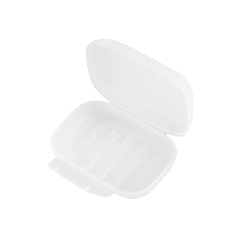 IWOWHERO Creative Portable Soap Dish Box Sealed Soap Holder Container for Travel Hiking Camping Compact and Lightweight Design Leak Case White