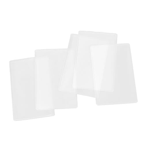 Lurrose 5pcs Transparent Plastic Card Holders Profile Credit Card Protectors Sleeves and Id High Clarity Secure Protection for Wallet