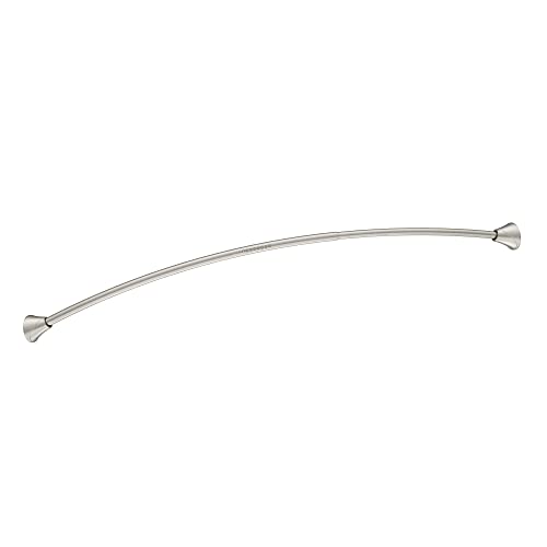 Moen Csr2172Bn 5-Foot Adjustable Tension Single Curved Shower Curtain Rod, Brushed Nickel #TOP7