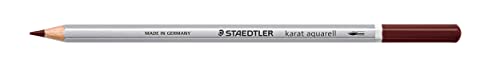 Preisvergleich Produktbild STAEDTLER aquarell Buntstifte karat aquarell, van dyke braun, wasservermalbare, weiche, farbintensive Mine, unterschiedliche Trocken- und Nasstechniken, 6 Aquarellstifte im Kartonetui, 125-76