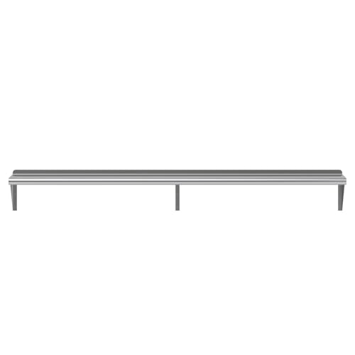 Image of AmGood 10 in. x 72 in. Stainless Steel Wall Shelf | NSF | Metal Shelving | Garage, Laundry, Storage, Utility Room | Restaurant, Commercial Kitchen