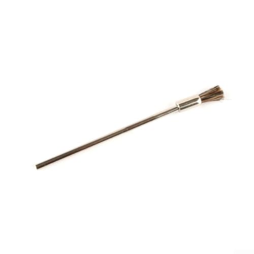 100 mm Stahldraht-Radbürste für Rotationswerkzeug, 3 mm Schaft-Form, Polier- und Rostentfernungsbürste, kompatibel mit Schleifmaschinen für Metall, Farbe und Entgraten (braun)