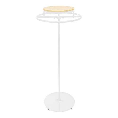 QIERF Perchero redondo de pie con rotación de 360°, 140 cm de altura para tiendas minoristas, boutiques, dormitorios y tiendas de ropa