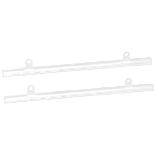 Image of MECCANIXITY PVC Poster Hanger Rail Poster Strip Bar 30cm /12inch Clear with Clips for Poster, Map, 4 Set