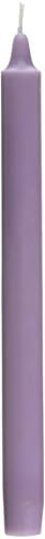 Zest Candle 12-Piece Taper Candles, 10-Inch, Lavender Straight
