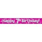 Rosa Holographic Età 7 Banner