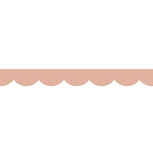 Frise décorative adhésive, festonnée rose, feston, 5 cm X 300 cm