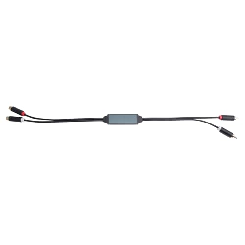 Flaroey Aislador de audio de 3,5 mm, aislador de común, filtro auxiliar de reducción de ruido con cable de audio 2/2 para reproductor de DVD y TV, fácil de instalar