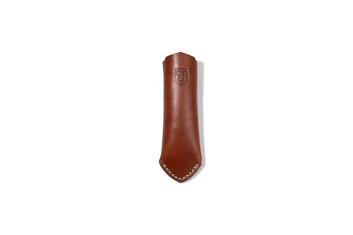 Field Company Brown Leather Handle Cover - USA Made Vegetable-Tanned Heat Protection for Field Company Cast Iron Skillets