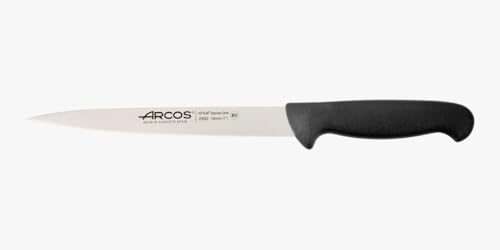 Arcos Cuchillo para filetear con Hoja Acero Inoxidable Nitrum 190 mm. Cuchillo Afilado para filetear Carne y Pescado. Mango ergonómico Polipropileno. Serie 2900. Color Negro Arcos Cuchillo para filetear con Hoja Acero Inoxidable Nitrum 190 mm. Cuchillo Afilado para filetear Carne y Pescado. Mango ergonómico Polipropileno. Serie 2900. Color Negro