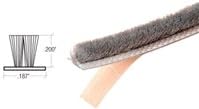 CRL A1875C 100ft Roll Adhesive Backed Window Pile, 0.200" Pile Height, 0.187" Backing Width-Gray