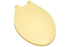 Elongated Yellow Toilet Seat with Soft-Close Hinge