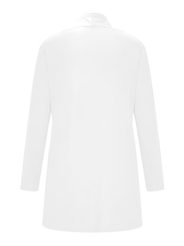 Image of Women's Drape Front Open Cardigan Casual Lightweight Long Sleeve Cardigans Flowy Tops with Pockets