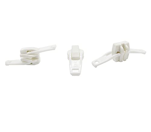 YKK Bimini Slider ~ White (3 Sliders/Pack) for Marine Use ~ Reversible Double Head Reversible Slider ~ Marine Grade YKK 