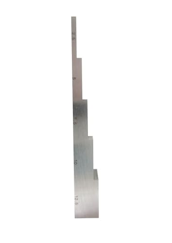 Bloque de calibración ultrasónico de acero 1018, 5 escalones, espesores 2.5mm a 12.5mm para calibración de medidor de espesor en pruebas NDT miniatura 5