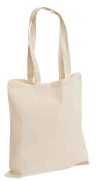Set of 5 - Bulk Natural Cotton Canvas Tote Bags, Strong 100 Percent Canvas Tote Bag Wholesale Art and Craft Reusable Grocery Tote Bags