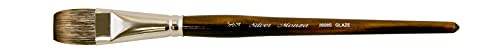 Silver Brush Limited 2608S Monza Glazing Brush, Oil, Acrylic, and Watercolor Brush, Short Handle, Size 3/4