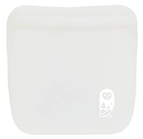 シリコンバッグ シリコーンバッグ 繰り返し使えるシリコン保存バッグ 電子レンジ 冷蔵 冷凍 湯煎 対応 ジップオウル ZIP OWL (500ml, ホワイト)