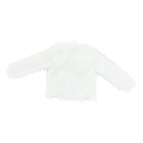 Manteau fausse fourrure blanc led veste d'hiver chic femme warm luminous jacket party festival
