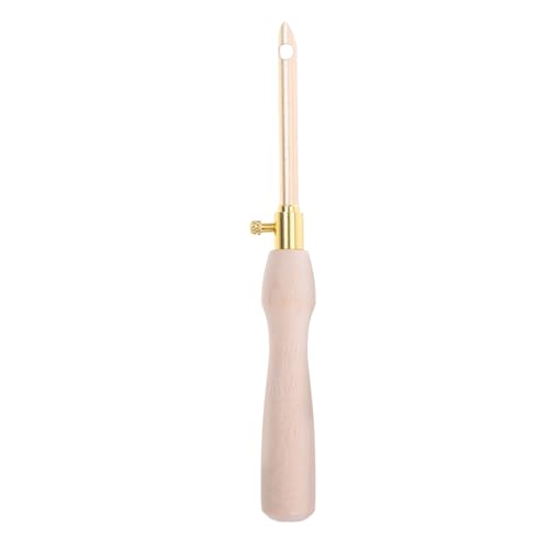 Angoily Herramienta de Aguja Punzón de Bordado para Principiantes con Mango de Madera Ergonómico Accesorio Multifuncional para Tejer Suéteres Bufandas y Sombreros Kit Manualidades DIY