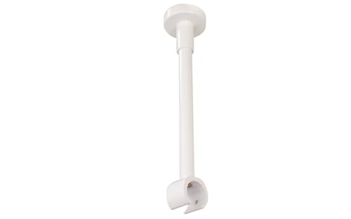 iso-design Deckenträger kürzbar für 20 mm Gardinenstangen aus Metall, Deckenhalter, Deckenmontage, weiß