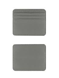 Image of Stealodeal Grey Slim Leather Debit /Credit with Cash Slots (Unisex) 4 Slots Card Holder