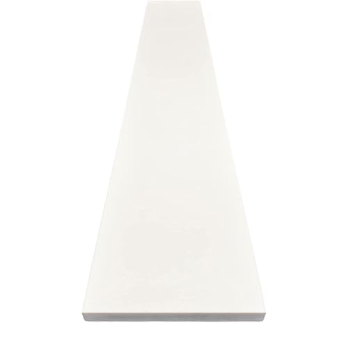 Tenedos Solid White Engineered Marble Doorway Floor Threshold Saddle Polished,