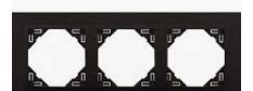 Logus 90Marco Triple noir mat cadre 3 postes anti-trace