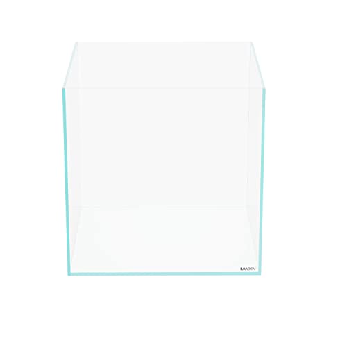 Image of LANDEN 36C 11.5 Gallon Cube Rimless Low Iron Aquarium Tank,W14.2xD14.2xH14.2 in(36x36x36cm) 5mm Thickness with Nano Foam Leveling Mat Included
