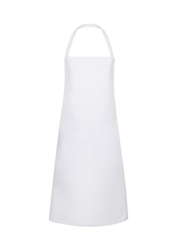 Karlowsky BLS 3 PURE Latzschürze BASIC, 65% Polyester/35% Baumwolle, Weiß, Einheitsgröße