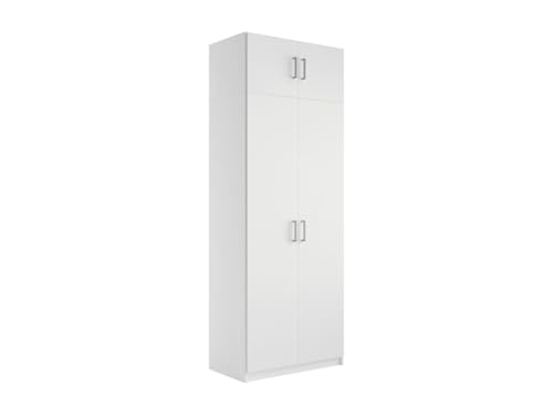Vente-unique-Armario 2 Puertas - L92 cm - Blanco - BELOMY