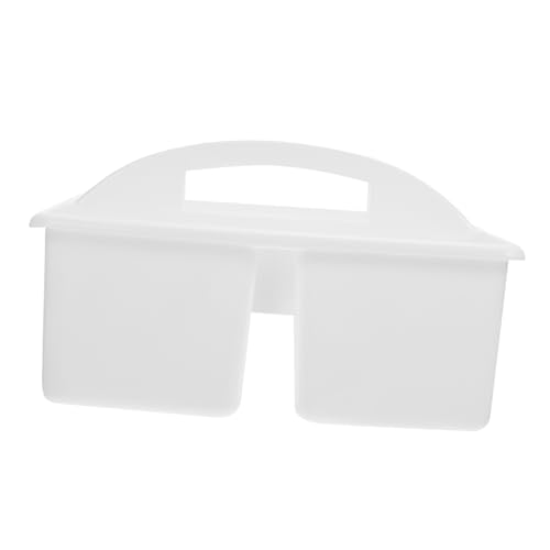 Housoutil 多目的収納バスケット 手提げ式おもちゃ収納ボックス 家用雑貨整理用 ホワイト シンプル設計 滑らか仕上げ 多機能コンパートメント