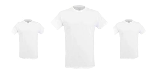 La Mejor Lista de Playera Cuello Redondo - los preferidos. 45 Hanes, Red Label Playera Cuello Redondo Para Caballero Hombre, Blanco, G Paquete De 3