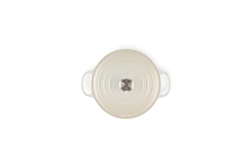 Le Creuset Signature Gusseisen-Bräter mit Deckel, Ø 22 cm, Rund, Für alle Herdarten und Induktion geeignet, Volumen: 3,3 l, 3,932 kg… – Ansicht 3