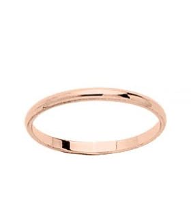 Alliance Mariage 1,5 mm Or Rose 18 carats Amira bague anneau femme or véritable taille 62