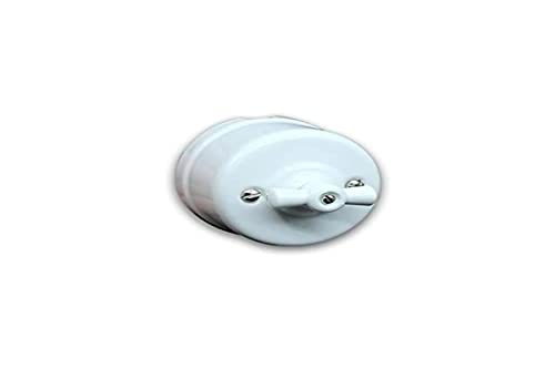 Conmutador de superficie, lazo, porcelana blanca, 2902020; ideal para controlar la iluminación en espacios interiores.