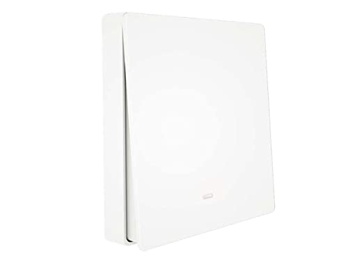 Interruptor de pared inalámbrico, interruptor WiFi + RF 433, conexión donde se desee, compatible con Alexa, interruptor inalámbrico para luces y aparatos eléctricos (1 botón)