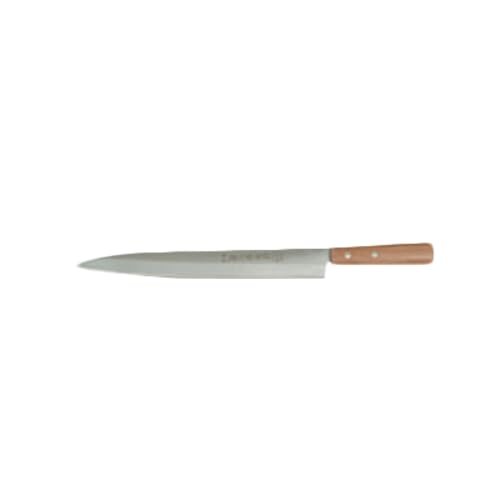 JAS014300 Sashimi Knife, 12" Blade, Pointed, Riveted Wood Handle, Stainless Steel Blade
