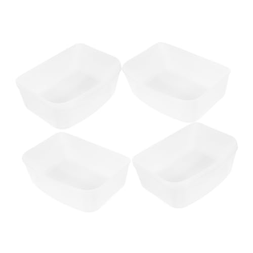 POPETPOP 4pcs Portable Hanging Pet Feeder Water Cups Wear Resistant Bowls for Dogs Cats Bunnies Safe Smooth Edge Design for Daily Use Cages