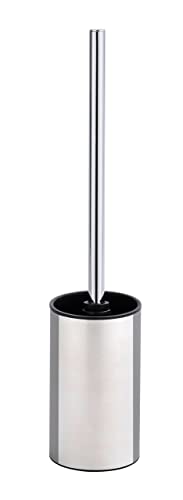 WENKO Escobillero WC Detroit acero inox - Portaescobillas para el WC, Acero inoxidable, 8.9 x 41.5 x 8.9 cm, Satinado