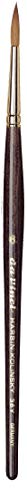 da Vinci Watercolor Series 36Y Paint Brush, Round Harbin Kolinsky Red Sable with Anthracite Hexagonal Handle, Size 6