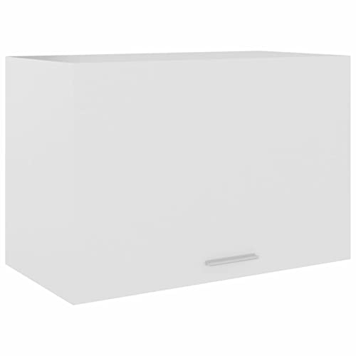 Festnjght Armario Colgante de Cocina con Puerta Giratoria | Mueble de Cocina Mueble de Pared para Baño Mueble Dormitorio Aglomerado Blanco 60x31x40 cm