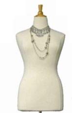 (JF-F14/16W+BS-01NX) Size 14-16 White Female Dress Form Mannequin Plus Size 42